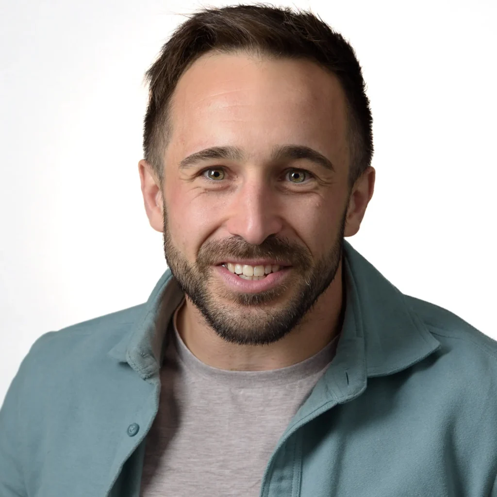 Professional headshots in Harrogate - man casually dressed - with a white background