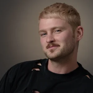 Professional headshot of a creative business owner balancing personality with professionalism