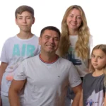 Family portrait - white background